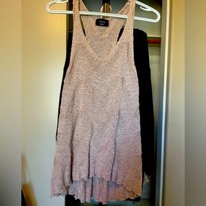 VICI NWOT crochet racer back knit top in size small. Color light tan.